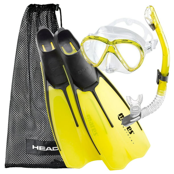 Mares Wave Full Foot Fins with Mask /& Dry Snorkel Combo Scuba Snorkeling Kit